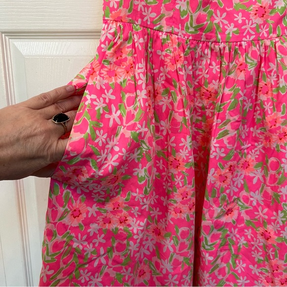 Lilly Pulitzer Pink Mini Dress Size 2 Spaghetti Straps - Picture 6 of 16